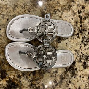Tory Burch Miller Sandals Silver 4